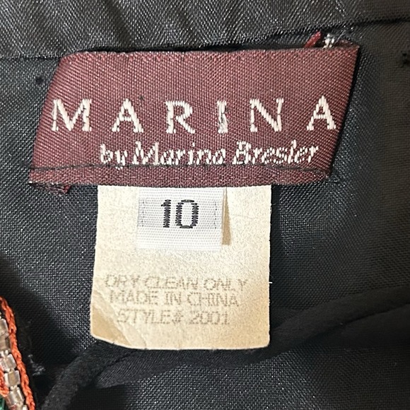 Marina Beaded Sequin Silk Sheer Blouse Black Y2K Whimsigoth Size S / M - Picture 9 of 11